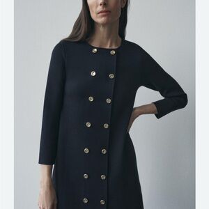 Zara Wrap Mini Dress with Gold Accents